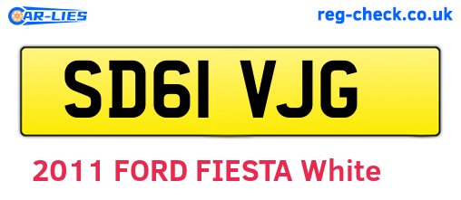 SD61VJG are the vehicle registration plates.