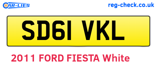SD61VKL are the vehicle registration plates.