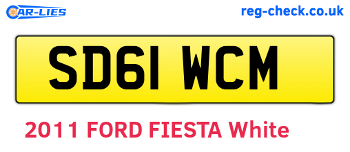 SD61WCM are the vehicle registration plates.