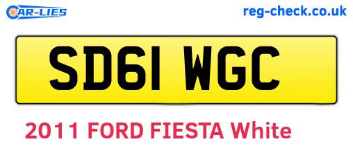 SD61WGC are the vehicle registration plates.