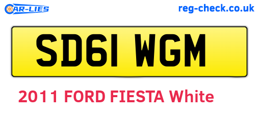 SD61WGM are the vehicle registration plates.