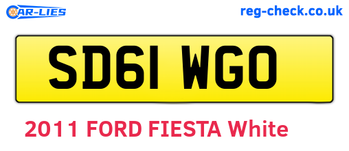 SD61WGO are the vehicle registration plates.