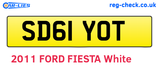 SD61YOT are the vehicle registration plates.