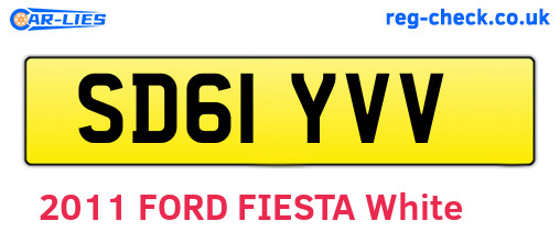 SD61YVV are the vehicle registration plates.