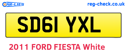 SD61YXL are the vehicle registration plates.