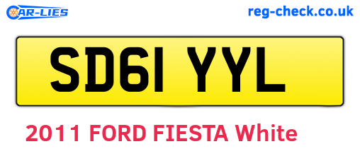 SD61YYL are the vehicle registration plates.