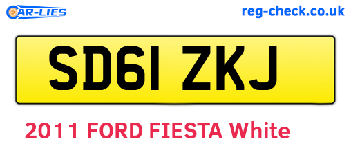 SD61ZKJ are the vehicle registration plates.