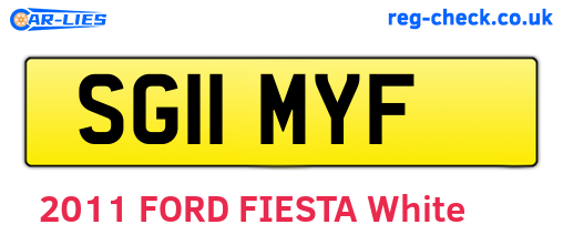 SG11MYF are the vehicle registration plates.
