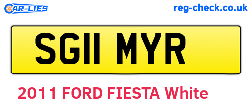SG11MYR are the vehicle registration plates.