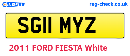 SG11MYZ are the vehicle registration plates.