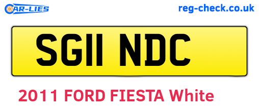 SG11NDC are the vehicle registration plates.