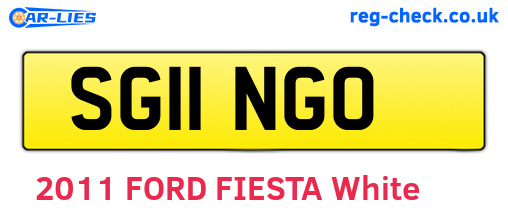 SG11NGO are the vehicle registration plates.