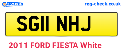 SG11NHJ are the vehicle registration plates.