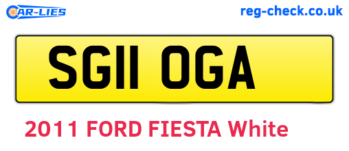 SG11OGA are the vehicle registration plates.
