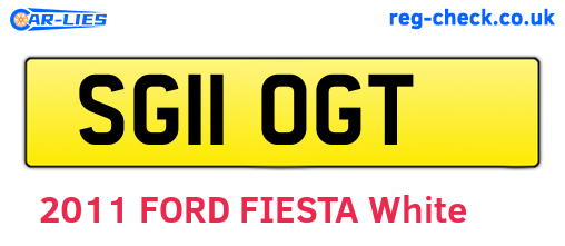 SG11OGT are the vehicle registration plates.