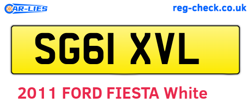 SG61XVL are the vehicle registration plates.