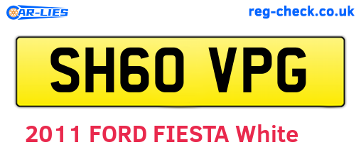SH60VPG are the vehicle registration plates.
