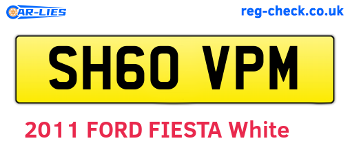 SH60VPM are the vehicle registration plates.