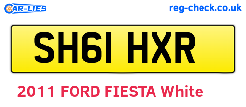 SH61HXR are the vehicle registration plates.