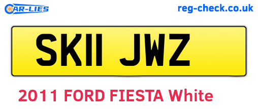 SK11JWZ are the vehicle registration plates.