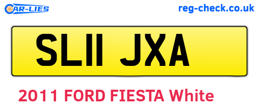 SL11JXA are the vehicle registration plates.