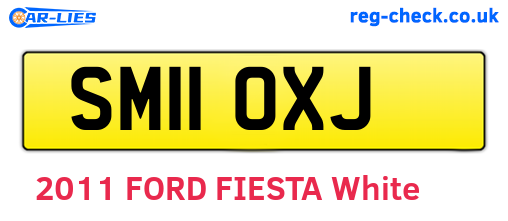 SM11OXJ are the vehicle registration plates.