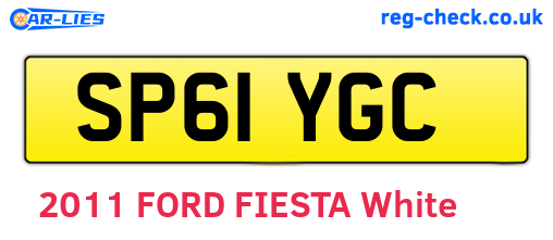 SP61YGC are the vehicle registration plates.