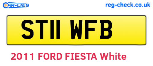 ST11WFB are the vehicle registration plates.