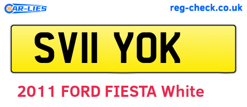 SV11YOK are the vehicle registration plates.