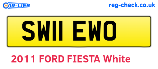 SW11EWO are the vehicle registration plates.