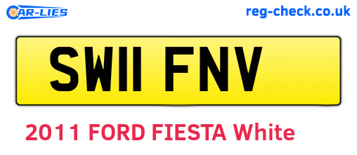 SW11FNV are the vehicle registration plates.