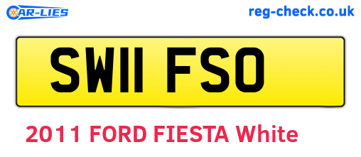 SW11FSO are the vehicle registration plates.
