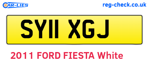 SY11XGJ are the vehicle registration plates.