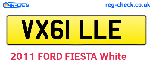 VX61LLE are the vehicle registration plates.