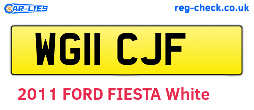 WG11CJF are the vehicle registration plates.