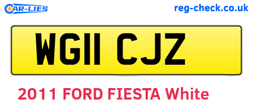 WG11CJZ are the vehicle registration plates.