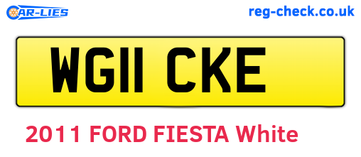 WG11CKE are the vehicle registration plates.