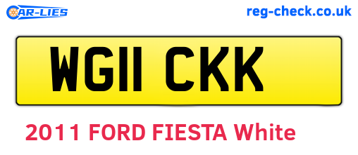WG11CKK are the vehicle registration plates.