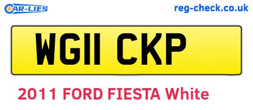 WG11CKP are the vehicle registration plates.