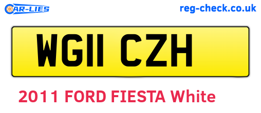 WG11CZH are the vehicle registration plates.