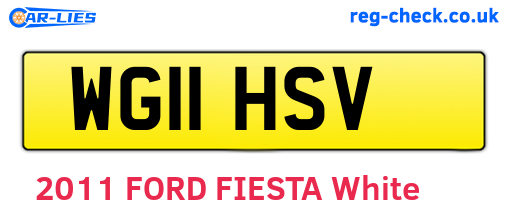 WG11HSV are the vehicle registration plates.