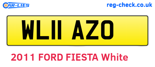 WL11AZO are the vehicle registration plates.