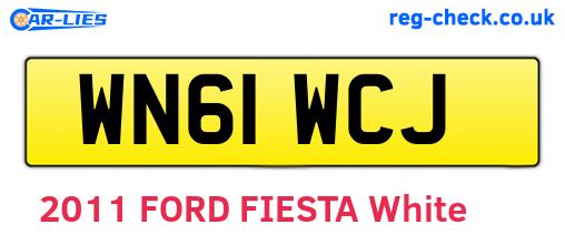 WN61WCJ are the vehicle registration plates.