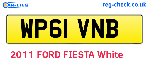 WP61VNB are the vehicle registration plates.