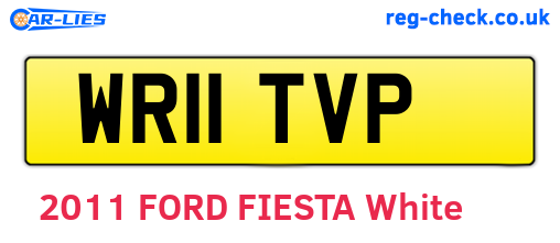 WR11TVP are the vehicle registration plates.