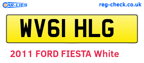 WV61HLG are the vehicle registration plates.