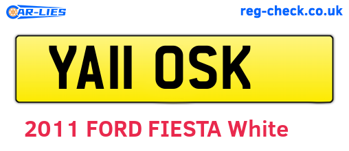 YA11OSK are the vehicle registration plates.