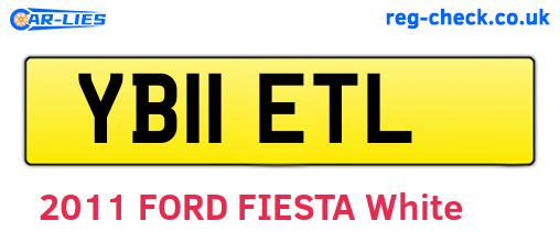 YB11ETL are the vehicle registration plates.
