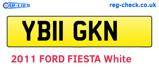 YB11GKN are the vehicle registration plates.