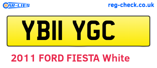 YB11YGC are the vehicle registration plates.